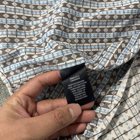 Robert Graham Flip Cuff Shirt‎ Mens L Striped Colorful Button Dress Long Sleeve - Picture 5 of 9